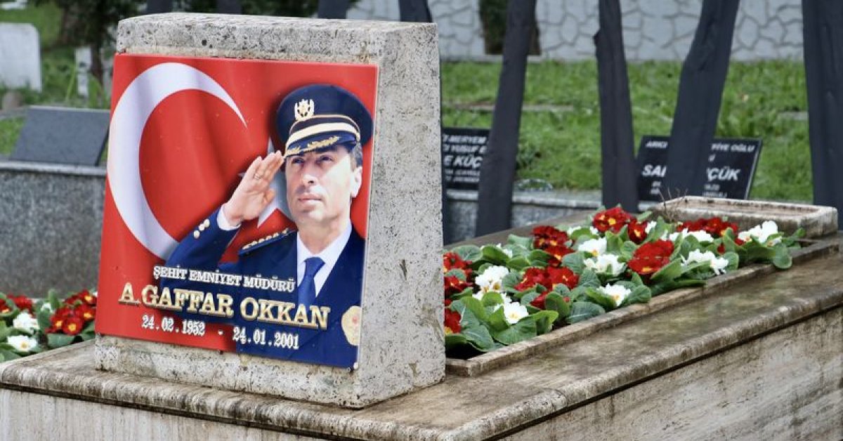 Son dakika: Şehit Emniyet Müdürü Ali Gaffar Okkan, mezarı başında anıldı