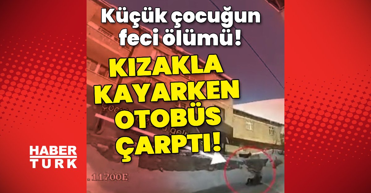 Küçük çocuğun feci ölümü! Kızakla kayarken otobüs çarptı!