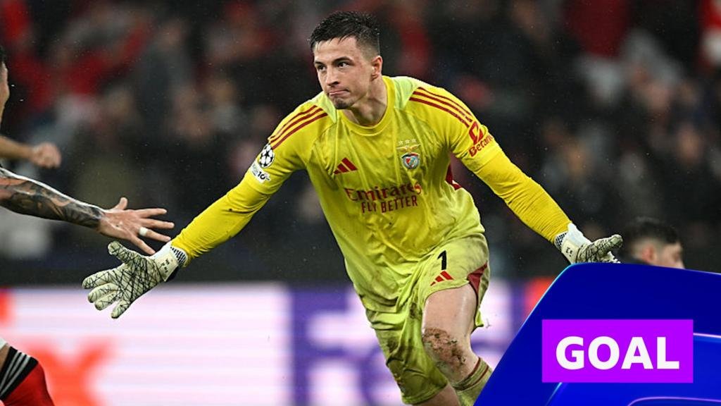 Champions League: Benfica goalkeeper scores stoppage time goal to seal win over Real Madrid