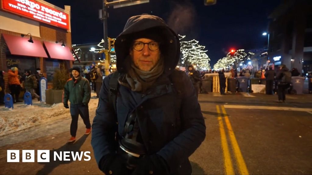BBC at protests near scene where Alex Pretti was shot dead
