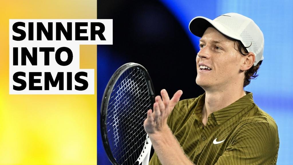 Australian Open: Jannik Sinner beats Ben Shelton to reach semi-finals