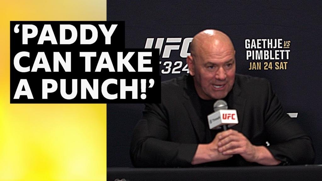 Paddy Pimblett v Justin Gaethje: Dana White hails British fighter’s resilience in loss at UFC 324