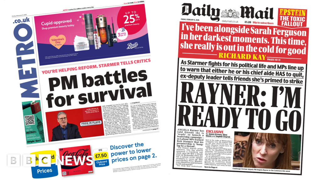 ‘PM battles for survival’ and Rayner ‘ready to go’