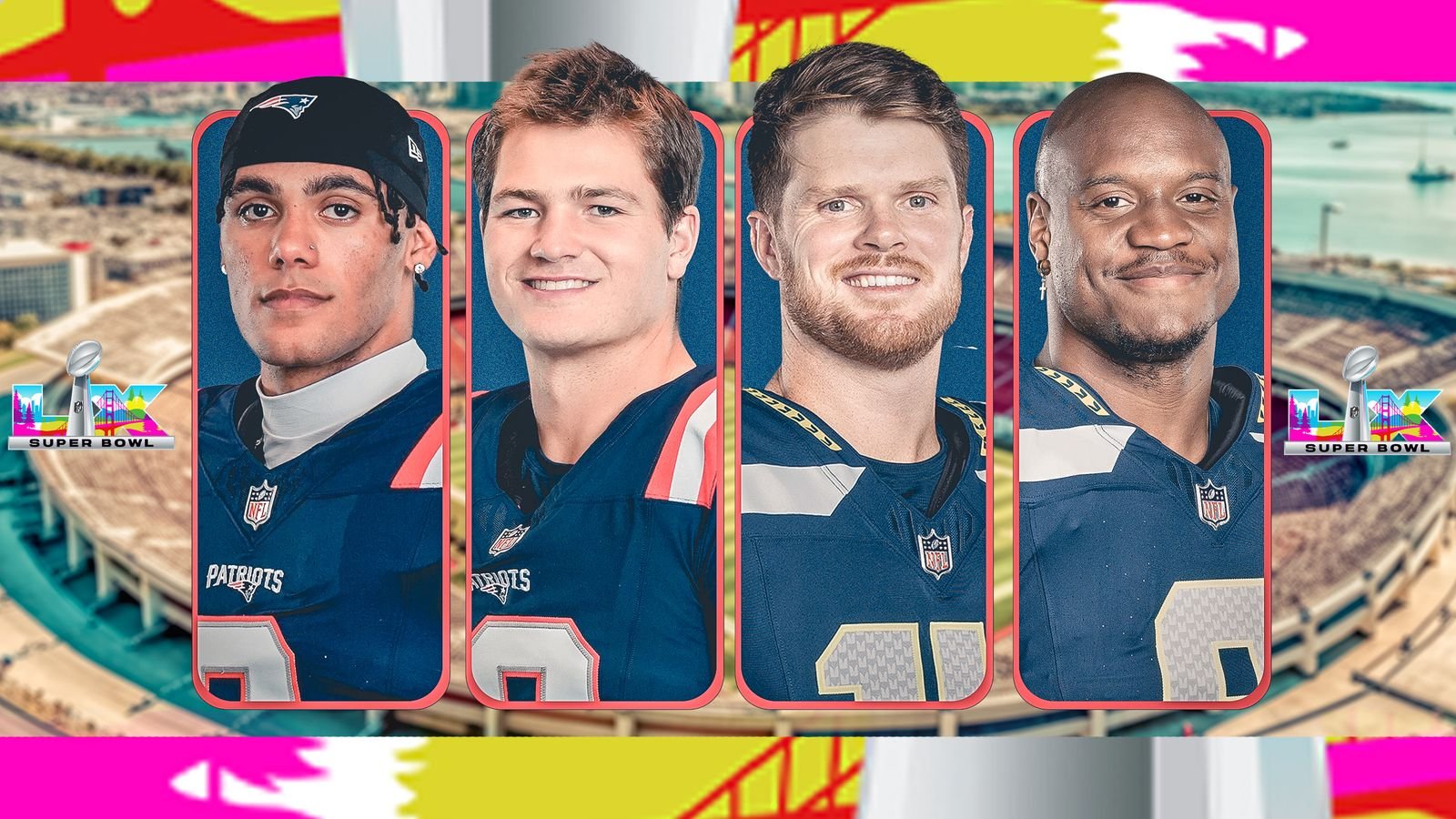 Super Bowl 2026: Welcome to the greatest party in sport! Drake Maye, Sam Darnold, Jaxon Smith-Njigba, Mike Vrabel and Bad Bunny arrive in California | NFL News